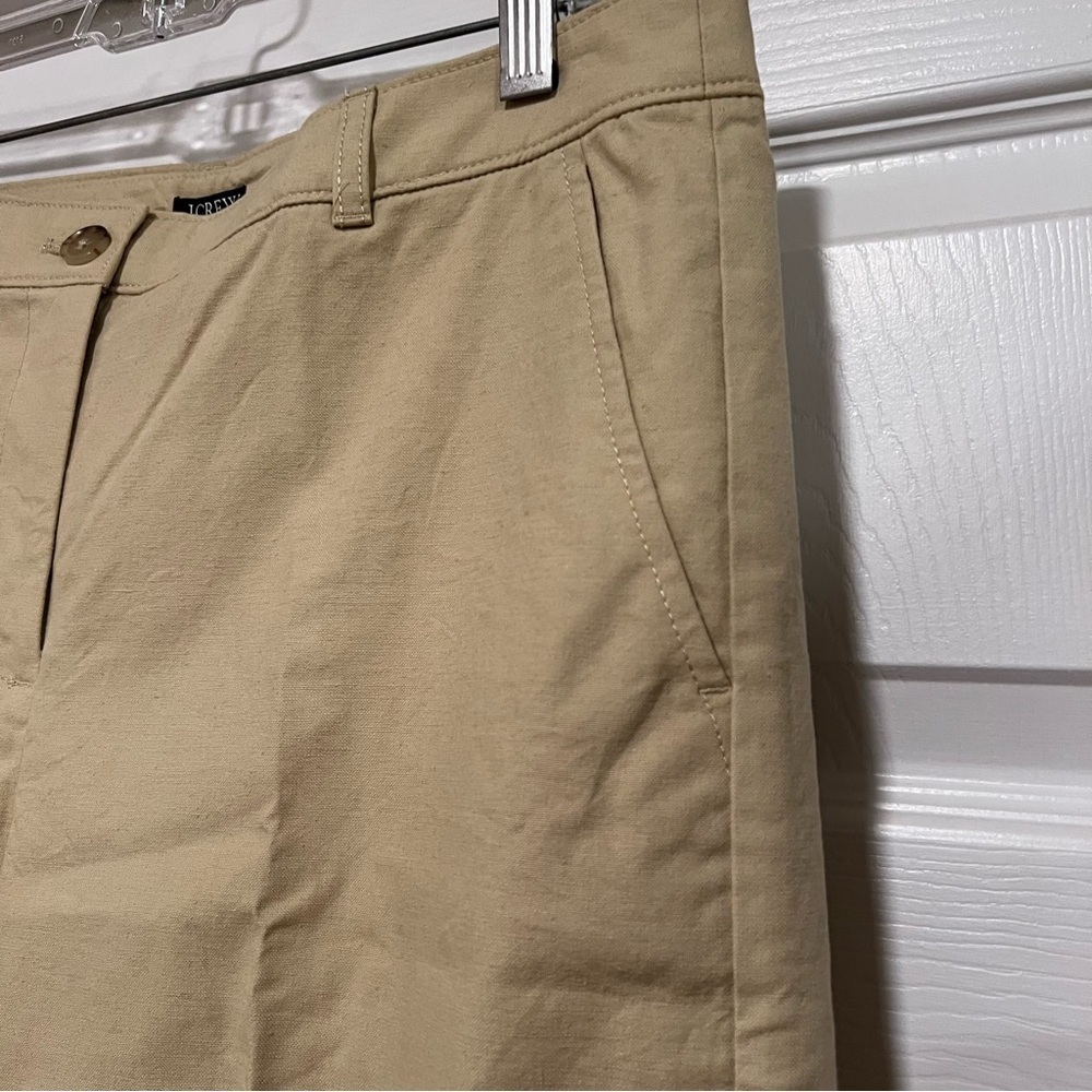 New! J. Crew Full-length wide-leg trouser in cotton blend Tan Khaki Size 10 #L07 - Picture 5 of 13